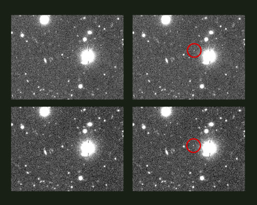 The discovery of Neptune's satellite Psamathe. Image Credit: Subaru Telescope