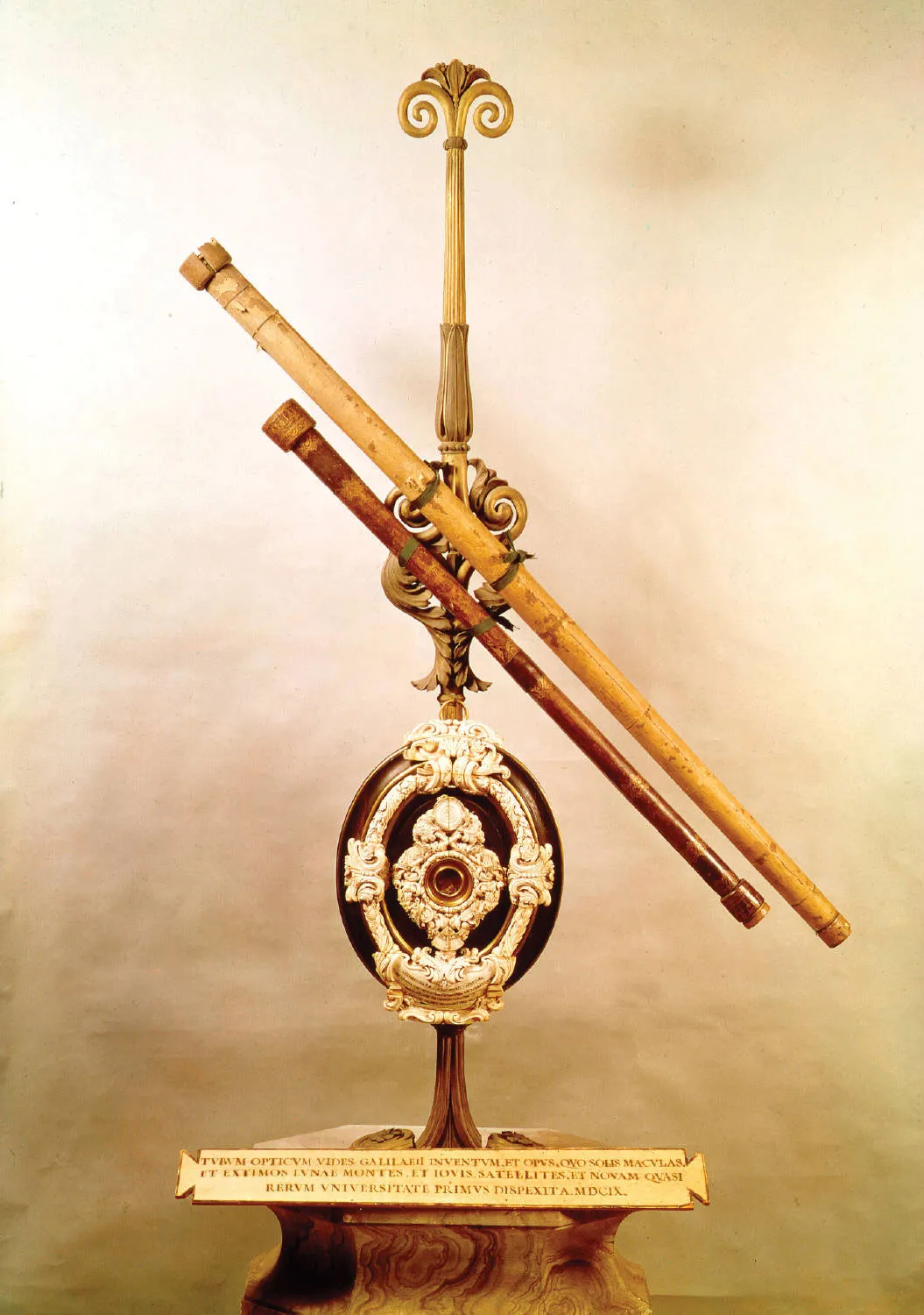 Two of Galileo's first telescopes; in the Museo Galileo, Florence